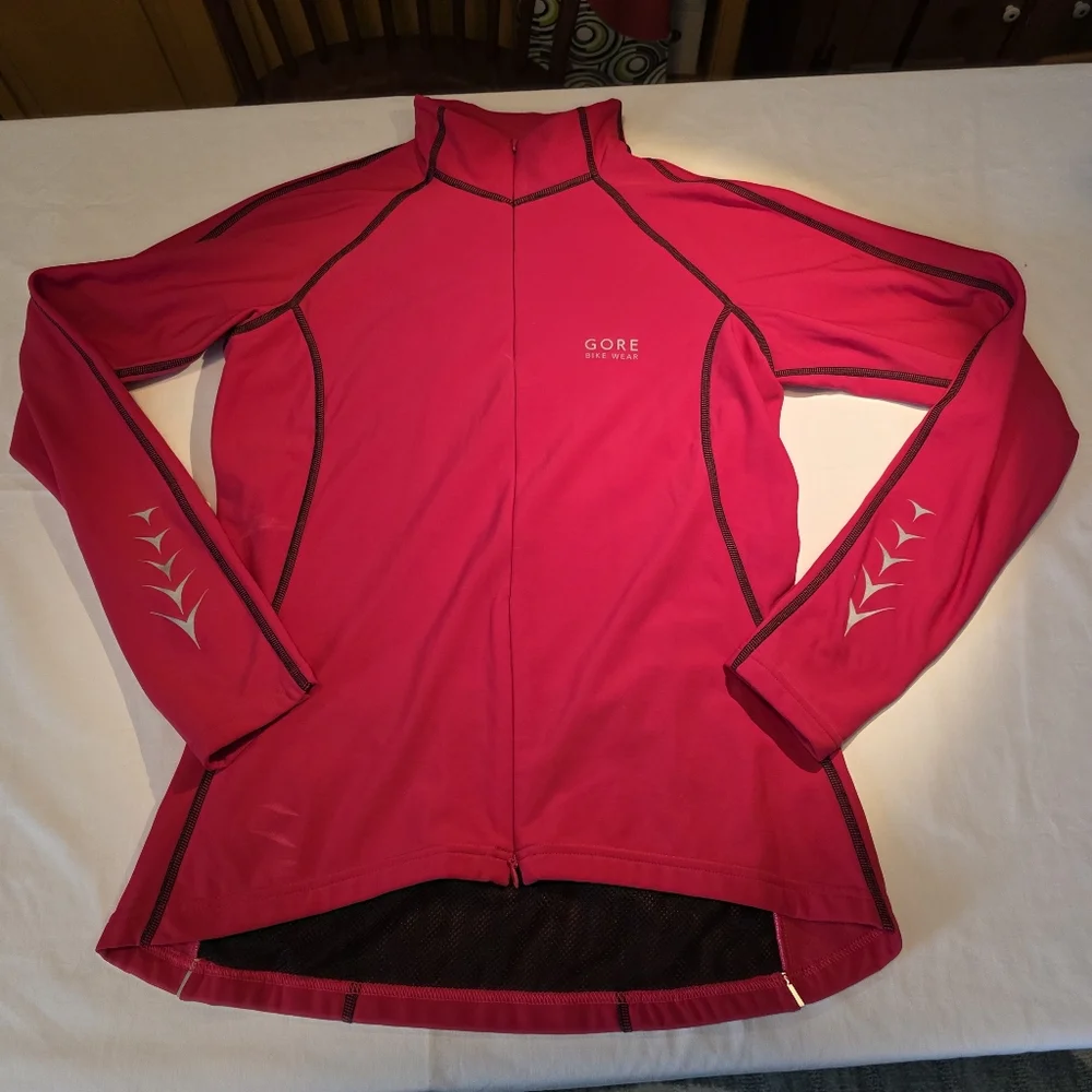 Gore Active Bike Wear Quarter Zip Long Sleeve Cycling Jacket Performance L EUC